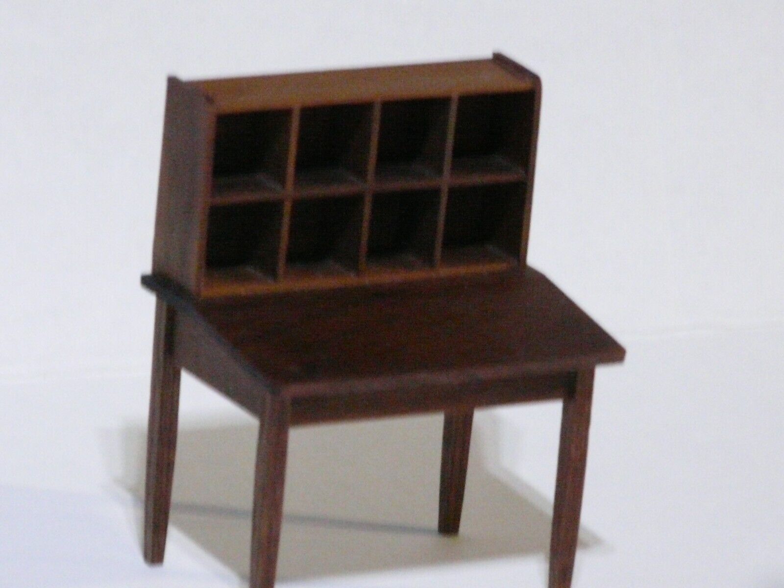 Miniature Pigeonhole Desk Made From Solid Walnut Wood.