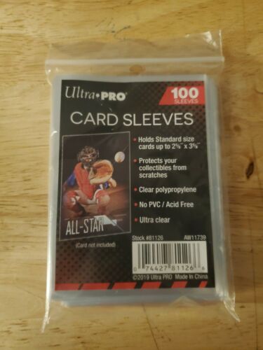 Ultra Pro Penny Card Sleeves 100 Pack Sports, Trading Gaming Standard Size