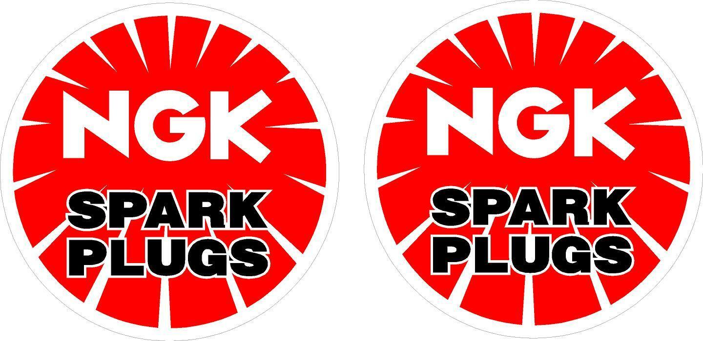 #3253 (2) 2" Ngk Sponsor Racing Motorcycle Sticker Decal Laminated
