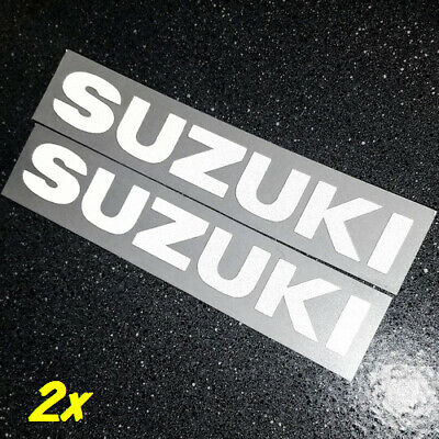 Suzuki Reflective White 13" 33cm Decal 600 Sticker Gsxr 1000 Srad 750 Moto Gp Sv