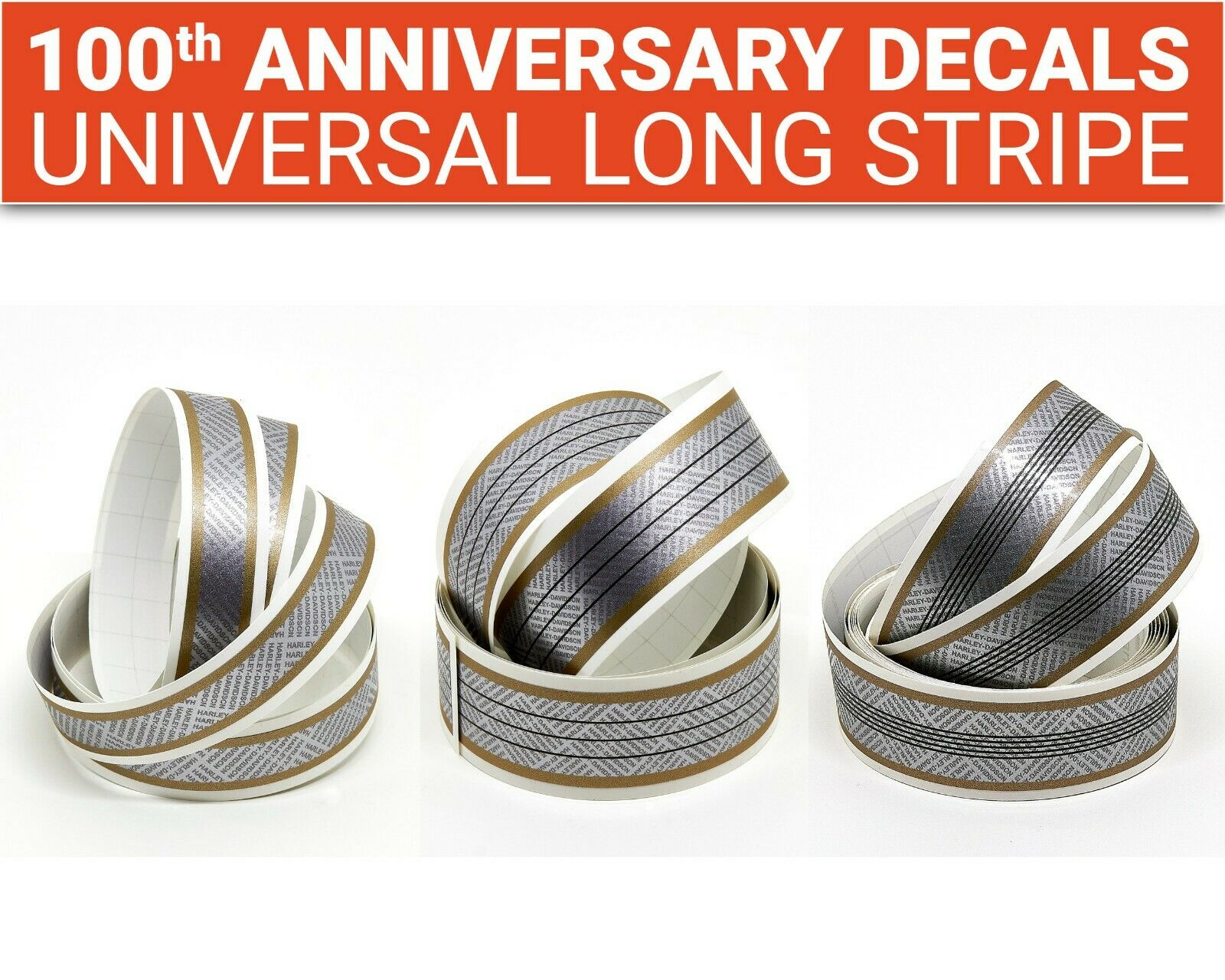 2003 Harley-davidson 100th Anniversary Universal Long Stripe Sticker Decal