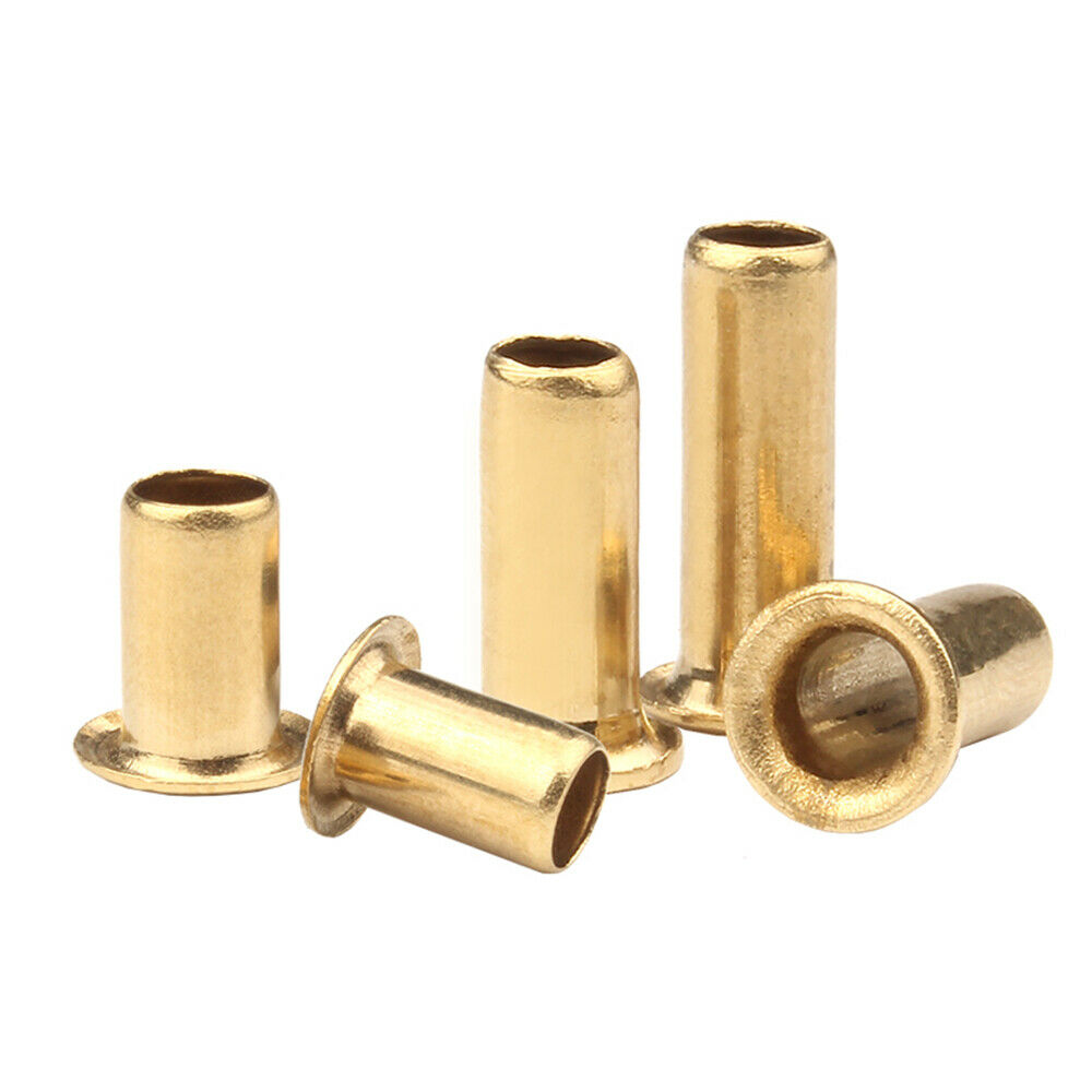 M3 M4 M5 M6 Copper Brass Eyelet Hollow Tubular Rivets Through Nuts Hole Grommets